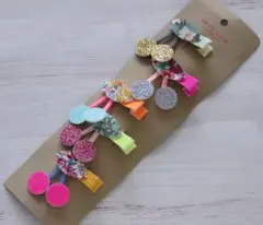 未使用★リバティLiberty子供用キッズミニさくらんぼクリップ5個setその3