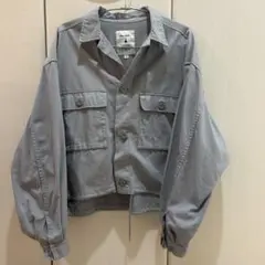 niko and ... ブルーグレー クロップドジャケット M