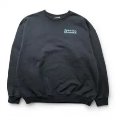 USA 古着 90S 自動車整備工場 スウェット トレーナー メンズL ブラックのサムネイル