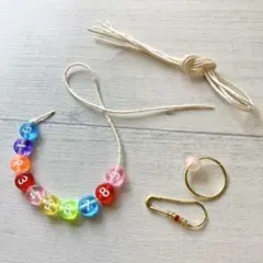 編み物用 段数カウンター　レインボー（B）