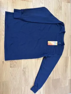 新品タグ付き ネイビー 長袖　肌着　あったか　Lサイズ