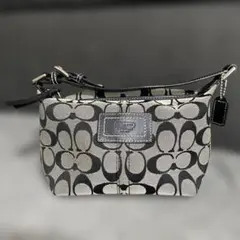 COACH コーチ ワンショルダー シグネチャー アクセサリポーチ キャンバス
