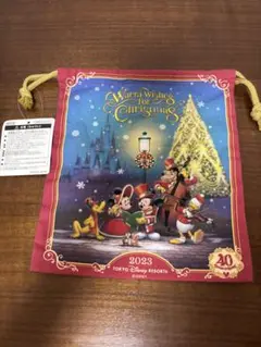 ☆ディズニー　2023 40周年　クリスマス　巾着☆