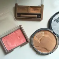 【コスメまとめ売り】リリミュウパウダーチークとシェーディングとセザンヌアイブロウ
