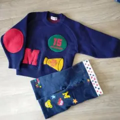 ミキハウス ネイビー セーター パンツ セットアップ