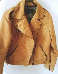 ライダースジャケット  ライダース キャメル  スウェード