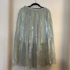 ラブトキ　シアー　スカート　ライトグリーン