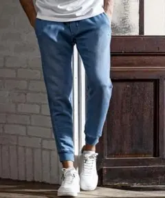 デニムジョガーパンツ スウェット素材