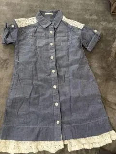 gu キッズ　デニム風ワンピース　120