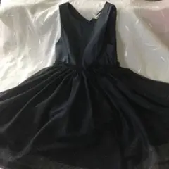 H＆M　ノースリーブワンピース　ドレス　ネイビー　140　チュール　切替