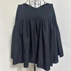 season reasonブラックフレアトップス ポンチョトップス