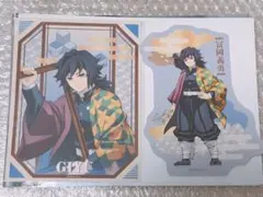 鬼滅の刃 追憶回廊ノ導 冨岡義勇 イラストシート 缶バッジ C賞 フード