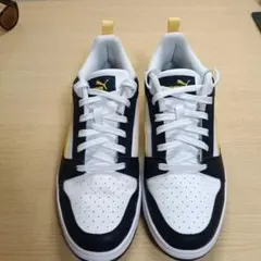 PUMA スニーカー ホワイト ネイビー イエロー27.0