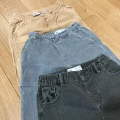 ZARAパンツ3点セット 110cm~ ベージュ グレー ブラック