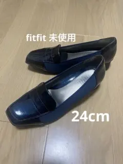 fitfit フィットフィット パンプス 24.0 ブルーグリーン
