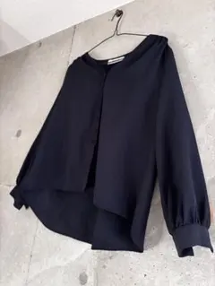 Nano Universe シャツブラウス　ネイビーM