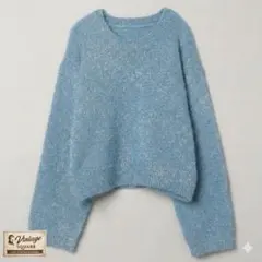 JEANASIS ジーナシス春ニット グリッターフィルムラメショートプルオーバー