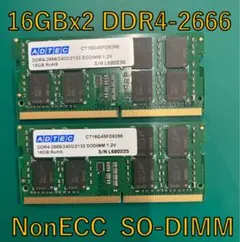 ADTEC DDR4-2666 16GB×2枚 計32GB ECC - メルカリ