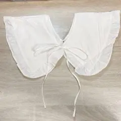 【新品】しまむら プチプラのあや つけ襟 付け襟 フリル リボン ビッグカラー