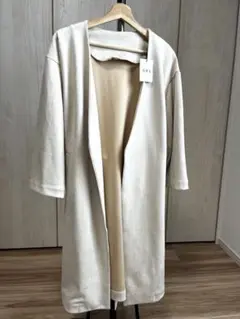 ベージュ ロングコート ウエスト紐つき　グレイル　薄手のコート