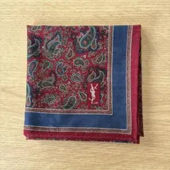 Yves Saint Laurent ペイズリー柄 ハンカチ