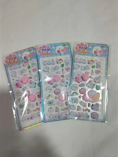 新品 シマエナガ肉球シール シマエナガぷっくりシール