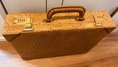 極美品・PRESTO金具】最高級オーストリッチ アタッシュケース 総革 
