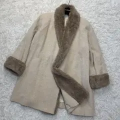美品✨from nil ファーコート アルパカ 女優襟 ベージュ ガウン