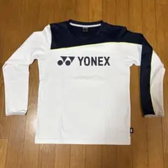YONEX 長袖Tシャツ M ホワイト/ネイビー