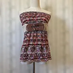 ノースリーブチュニック マルチカラー