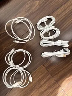 USB充電ケーブル ホワイト 7本セット