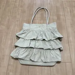 グローブ　トートバッグ　フリルデザイン