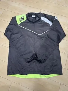 new balance ピステ・ウィンドブレーカー XL 黒/緑