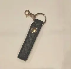 Y*b様 ブラックレザー風キーホルダー・キーリング