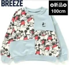 ⭐️新品⭐️ BREEZE ディズニー レトロミッキー 裏毛 トレーナー 水色