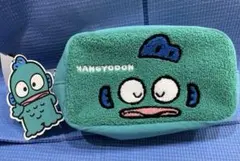 ハンギョドン　はんぎよどん　ポーチ　ターコイズ　さがら刺繍