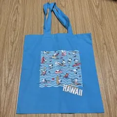 ハワイ スヌーピー トートバッグ 青