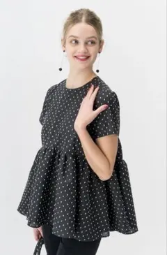 ツルバイマリコオイカワ♡Satina(CHERRY)チェリー刺繍柄トップス 38