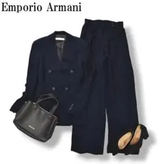 イタリア製 エンポリオアルマーニ パンツスーツ セットアップ 38 ネイビー ♪