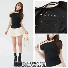 Darich ネックリボンワンショルダーTシャツ - メルカリ