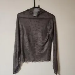 ap retro 花柄シアーグレー長袖トップスのサムネイル