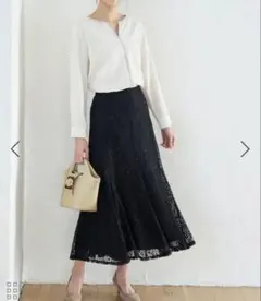 ROPE' PICNIC ロペピクニック レースマーメイドスカート ブラック 黒