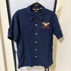 AVIREX 半袖シャツ AIR PATROL 刺繍 ネイビー ミリタリーのサムネイル