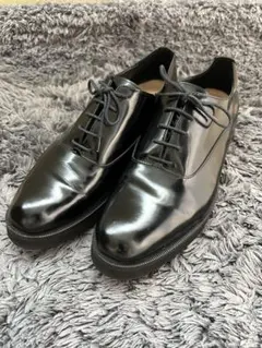 FABIO RUSCONI ブラック レースアップシューズ