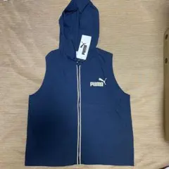 PUMA フード付きベストネイビー
