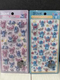 ディズニー スティッチ ボンボンドロップシール 2種セット