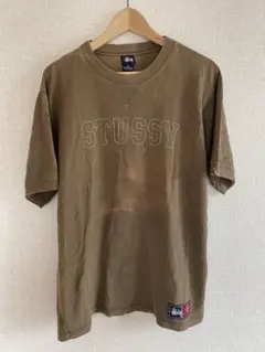 90s old stussy bleach tee ブラウン　L