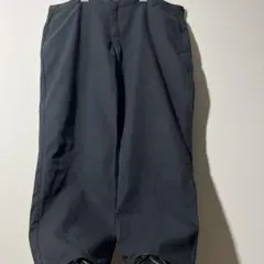 ディッキーズ ブラック ワイド バギー ワークパンツ 極太 W46 アメカジ 黒