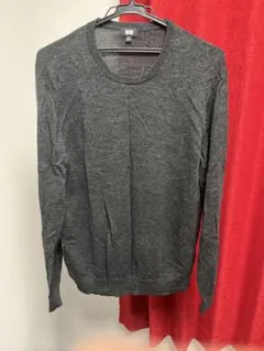UNIQLO ユニクロ　メリノウールクルーネックセーター　グレー サイズXL