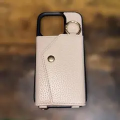 レザー調ブラウンiPhoneケース